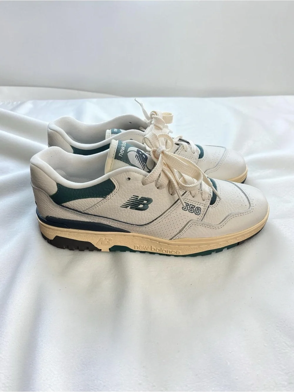 New Balance 550 Mini Logo Pack BB550PTB White Green Leather Sneakers Men’s 9.5